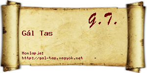 Gál Tas névjegykártya